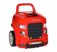 HOMCOM Kids Truck Engine Toy Set Toddler Car Service Station Playset Red