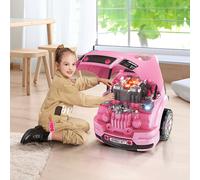 HOMCOM Kids Truck Engine Toy Set w/ Horn, Light, Car Key, for Ages 3-5 Years - P