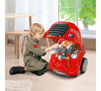 HOMCOM Kids Truck Engine Toy Set with Horn, Light, Car Key for 3-5 Years Old in Red HOMCOM Red