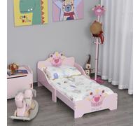 HOMCOM Children Bed 311-014 Poplar Wood, MDF 73 (W) x 143 (D) x 60 (H) mm Pink