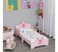 HOMCOM Children Bed 311-014 Poplar Wood, MDF 73 (W) x 143 (D) x 60 (H) mm Pink