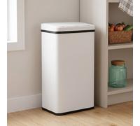 HOMCOM Kitchen Bin with Fast Motion Sensor, 40L Stainless Steel Sensor Bin in White | Size: Medium HOMCOM White Medium