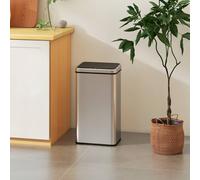 HOMCOM Kitchen Bin with Fast Motion Sensor, 50L Stainless Steel Sensor Bin, Silver