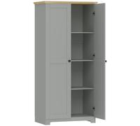 HOMCOM Kitchen Cupboard, 172cm Freestanding Storage Cabinet with Doors and Shelves, Grey