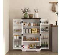 Homcom Kitchen Cupboard Pantry Cabinet With Adjustable Shelves White