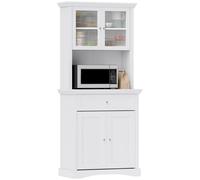 Kitchen Cupboard Storage Cabinet with Drawer, Doors and Shelves, White HOMCOM White One Size