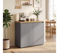 HOMCOM Kitchen Sideboard, Storage Cabinet with Double Doors and Adjustable Shelf for Living Room, Entryway, Grey
