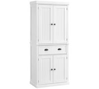 HOMCOM Kitchen Storage Cabinet with Drawer and Adjustable Shelves - White