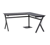 Homcom L-Shaped Corner Computer Desk Laptop Workstation Pc Table Home Office With Cpu Stand Black