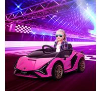 HOMCOM 12V Kids Electric Ride On Car Licensed Toy Car with Remote Control Music Lights MP3 for 3-5 Years Old Pink