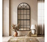 Homcom Large Arched Wall Mirror With 3-Piece And Tempered Glass