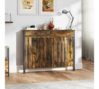 Homcom Large Radiator Cover With Drawers And Vertical Slats 119 X 19 X 93Cm