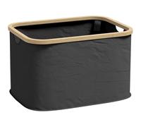 36L Collapsible Laundry Hamper, Washing Basket for Bathroom, Black HOMCOM Black One Size