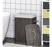 HOMCOM Laundry Basket Grey