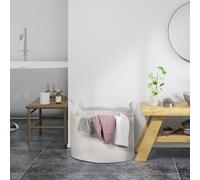 HOMCOM 88L Cotton Rope Laundry Basket with Handles for Pillows Clothes Cream