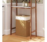 HOMCOM Laundry Hamper with Removable Washable Liner Bag, Brown, Brown