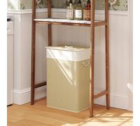 Homcom Laundry Hamper With Removable Washable Liner Bag, Nature Wood Finish In Natural Natural One Size