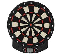 HOMCOM LCD Electronic Dartboard Set Features 26 Games w/ 185 Variations and Include 6 Darts Multi-Game Option Ready-to-Play