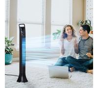 Homcom Led 36 Inch Tower Fan 3 Speed Remote Controller, Black