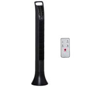 Homcom Led 36 Inch Tower Fan 70° Oscillation 3 Speed Remote Controller In Black Black One Size