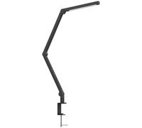 HOMCOM LED Desk Lamp, Dimmable Desk Light with Swing Arm and Clamp, Adjustable Eye-Caring Table Lamp with 2 Colour Modes & 5 Brightness Levels for Study, Drawing, Office, Architect, Task, Black