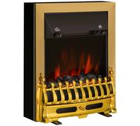 HOMCOM LED Flame Electric Fire Place-Golden