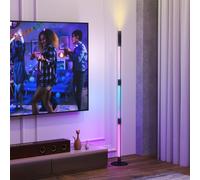 Homcom Led Floor Lamp, Corner Floor Lamp App & Remote Control Dark Grey