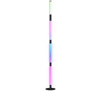 LED Floor Lamp, Corner Floor Lamp with App & Remote Control Dark Grey HOMCOM Dark Grey One Size