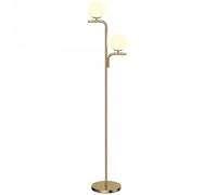 HOMCOM LED Floor Lamp with 3 Colour Temperatures, Foot Switch, Gold Tone