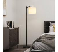 HOMCOM LED Floor Lamp, Stepless Dimmable Reading Standing Lamp with Magnetic Remote Control and 11 Colours Temperature & 11 Brightness Levels, 60 Min Timer for Living Room, Bedroom, Office, Black