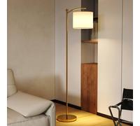 HOMCOM LED Floor Lamp with Dimmable Colours Temperature & Brightness, Gold HOMCOM Gold