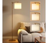 HOMCOM LED Floor Lamp with Remote Control - Gold Tone