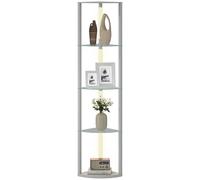 Homcom Led Floor Lamp With Shelves, Dimmable Standing Lamp With Foot Switch