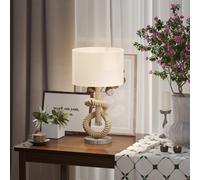HOMCOM LED Nautical Table Lamp with USB Charging Port for Bedroom Living Room