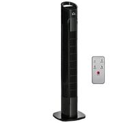 HOMCOM LED Tower Fan with 70 Oscillation 3 Speed 3 Mode LED Panel Remote Black