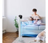 Homcom Led Tower Fan With Oscillation 3 Speed 3 Mode Black And White