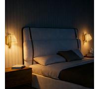 HOMCOM Led Wall Lamp 2 Pack, Modern Indoor Starry Wall Light, Black - Gold tone - Metal, acrylic - Gold tone