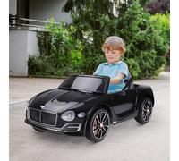 HOMCOM Licensed Bentley Kid Electric Ride-on Car Twin motors Parental Remote Control in Black HOMCOM Black