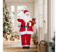 HOMCOM Life Size Animated Santa Claus with Sound Activated for Party
