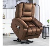 HOMCOM Lift Chair with Vibration Massage, Heat, Quick Assembly, Brown