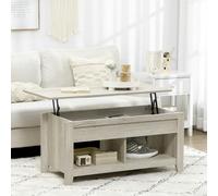 Homcom Lift Top Coffee Table With Hidden Storage Compartment Open Shelf In Brown Brown