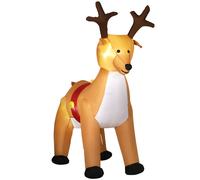 Homcom Lighted Christmas Inflatable Reindeer Blow Up Outdoor Decoration for Garden