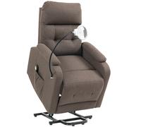 HOMCOM Lift Recliner Armchair, Electric Recliner Chair with LED Magnifying, Grey - Grey