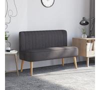 Homcom Linen-Feel Double Sofa W/ Wood Frame Padding Back, Dark Grey