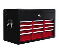 6 Drawer Lockable Metal Tool Chest with Runners Red