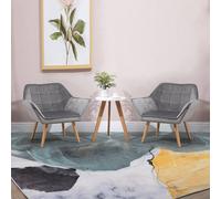 Homcom Luxe Velvet-Feel Accent Chair W/ Wide Arms Slanted Back Padding Wood Legs In Grey Grey One Size