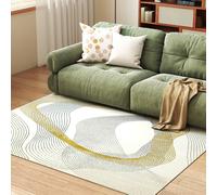 HOMCOM Machine Washable Area Rug, Allergy-Friendly Floor Carpet, Cream White | Size: 120 cm x 170 cm HOMCOM Cream 120 cm x 170 cm