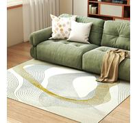 HOMCOM Machine Washable Area Rug, Allergy-Friendly Floor Carpet, Cream White | Size: 120 cm x 170 cm HOMCOM Cream 120 cm x 170 cm