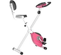 HOMCOM Magnetic Resistance Exercise Bike Foldable LCD Adjustable Seat Pink, none