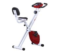 HOMCOM Magnetic Resistance Exercise Bike Foldable Adjustable Seat Red